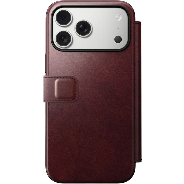 Nomad Modern Leather Folio (Horween) MagSafe kožené pouzdro iPhone 17 Pro Max Burgundy - Pouzdra - Obrázek 03d7d2676f4e4184b8d6dfbe2dfd4ebf