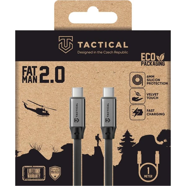 Tactical Fat Man 2.0 kabel USB-C/USB-C 1m šedý - Kabely a redukce - Obrázek 03faaf1ea3d34bcb8b81f1933ecb745f