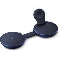 ENERGEA AluMag Trio 2 MagSafe 3v1 (Qi 2.2) hliníková 25W nabíječka indigově modrá - Nabíječky