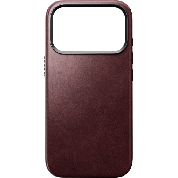 Nomad Traditional Leather (Horween) MagSafe kožený kryt iPhone 18 Pro Burgundy - Pouzdra - Obrázek 04302219e19e4568bcab0dd650cd5716