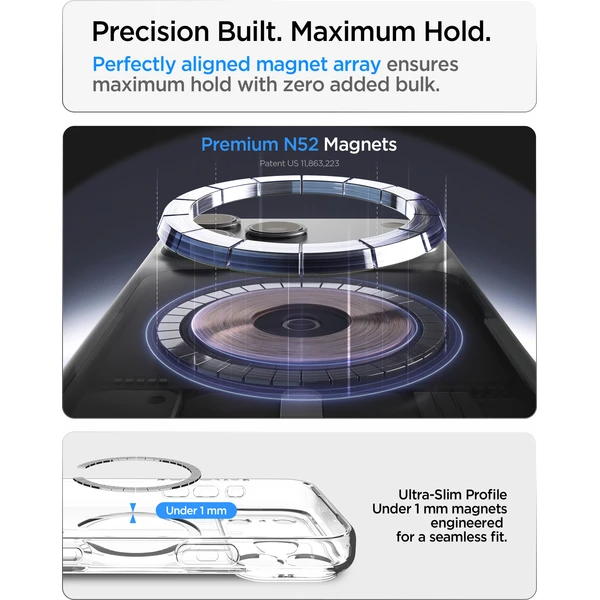 Spigen Ultra Hybrid MagSafe kryt iPhone 18 Pro Max/17 Pro Max clear deep blue - Pouzdra - Obrázek 044ac0c62b7d4c8f911c68e6fa46b82d