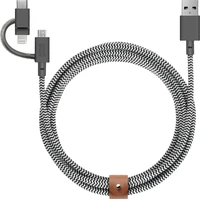 Native Union Belt Cable Universal USB-A/USB-C/Micro USB/Lightning kabel 2m zebra - Kabely a redukce