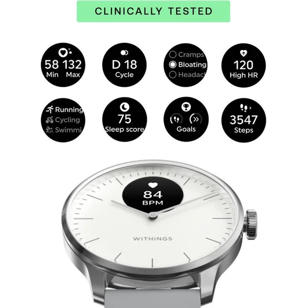 Withings ScanWatch Light 37mm bílé - Chytré hodinky - Obrázek 04E7000701