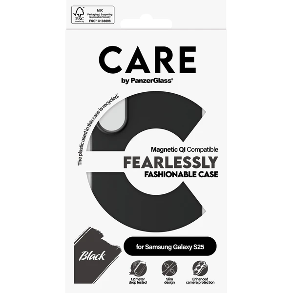 PanzerGlass® CARE kryt Samsung Galaxy S25 Fearlessly černý QI - Pouzdra - Obrázek 04FC000J01