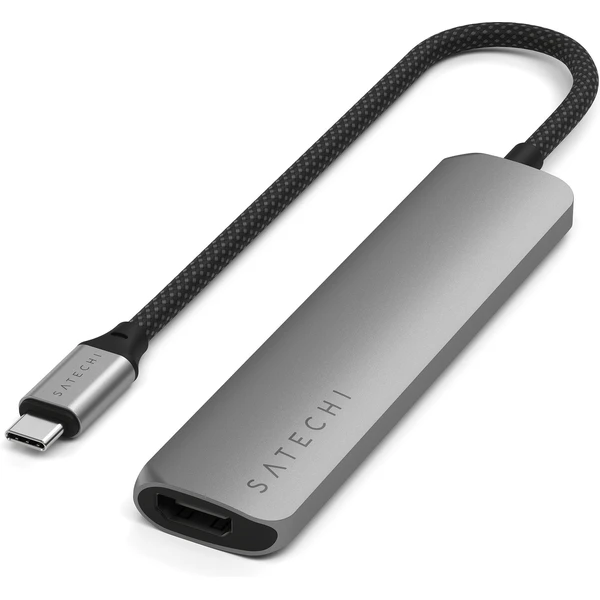 Satechi 6v1 USB-C Slim víceportový adaptér vesmírně šedý - USB huby - Obrázek 04UB000P01
