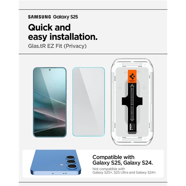 Spigen Glass tR EZ Fit HD (Privacy) tvrzené sklo Samsung Galaxy S25/S24 (2 ks) - Ochranné folie a skla - Obrázek 04bdec9abb7143c7a4d3785d018e5472