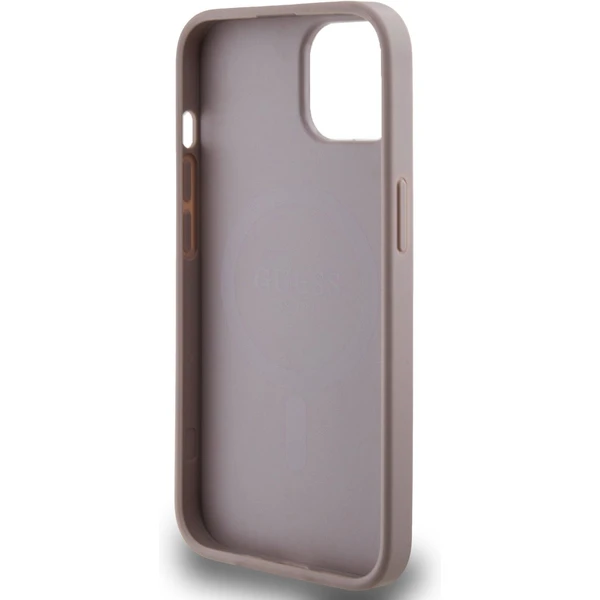 Guess PU Leather 4G Colored Ring MagSafe kryt iPhone 14 růžový - Pouzdra - Obrázek 04d9318090b9485ab6e8db1845533c6a