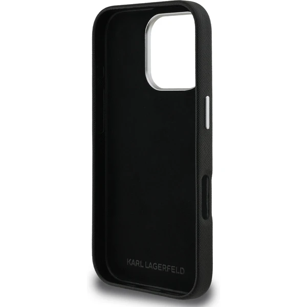 Karl Lagerfeld Grained PU K&CH Heads kryt iPhone 16 Pro Max černý - Pouzdra - Obrázek 04f19c459fa94f888ad914fd89753cee