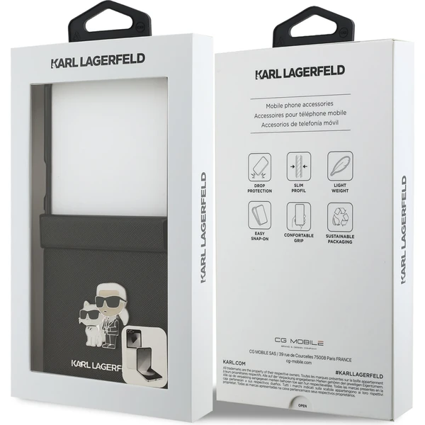 Karl Lagerfeld PU Saffiano Karl and Choupette kryt Samsung Galaxy Z Flip 7 černý - Pouzdra - Obrázek 0501e45e8f18453fbaff7144ce8a2f75
