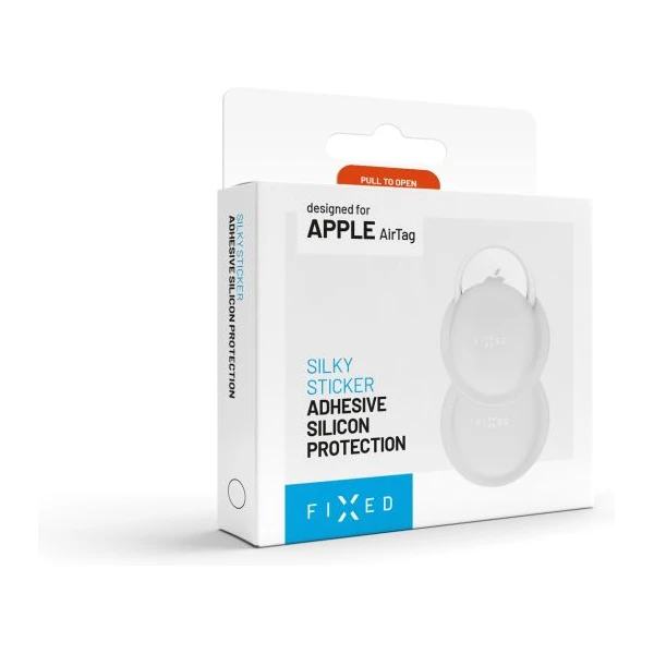 FIXED Silky Sticker silikonové nalepovací pouzdro pro Apple AirTag (2 ks) bílé - Pouzdra - Obrázek 0504241fa0a845b9940434e96ecf0760