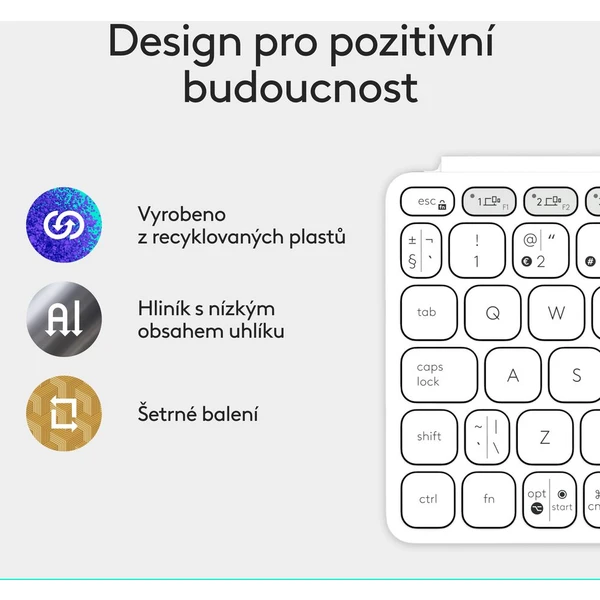 Logitech Keys to go 2 bezdrátová US klávesnice šedá - Klávesnice - Obrázek 0545000J01