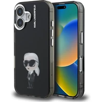 Karl Lagerfeld IML Aquarelle Karl kryt iPhone 16 černý - Pouzdra