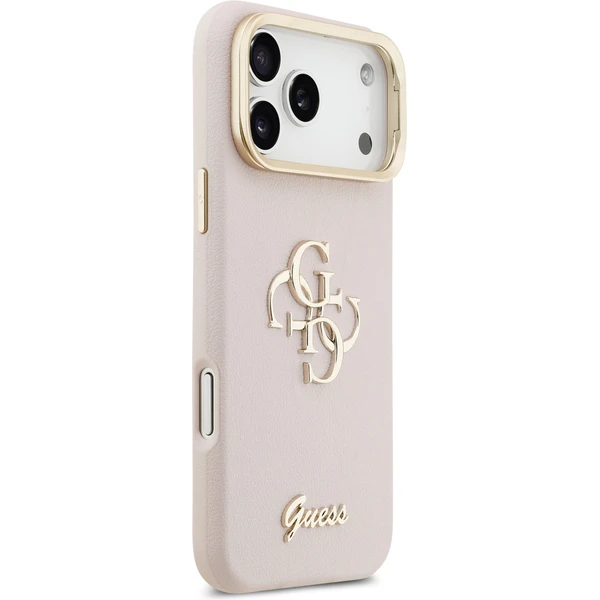 Guess PU Grained 4G Logo Stand Camera Frame kryt iPhone 17 Pro Max růžový - Pouzdra - Obrázek 0574aeb0b3ad4483a39e7efa5857d085