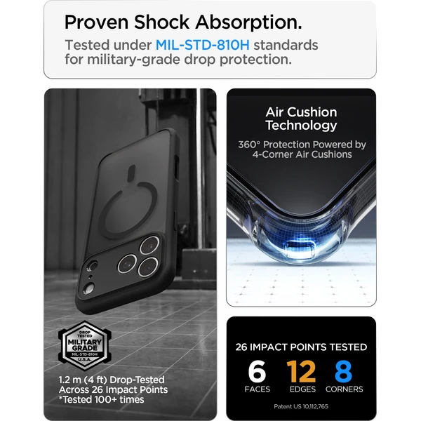 Spigen Ultra Hybrid MagSafe kryt iPhone 18 Pro/17 Pro frost black - Pouzdra - Obrázek 057c8be10e8641c297cabda3586c07c0