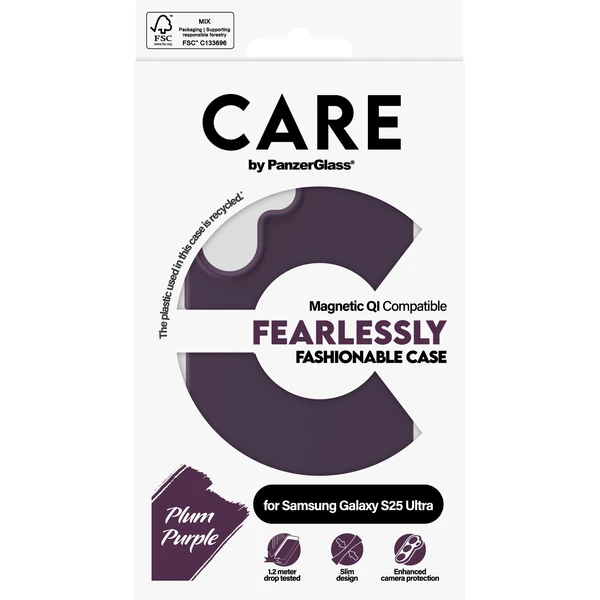 PanzerGlass® CARE kryt Samsung Galaxy S25 Ultra Fearlessly fialový (Plum Purple) QI - Pouzdra - Obrázek 05FC000J01