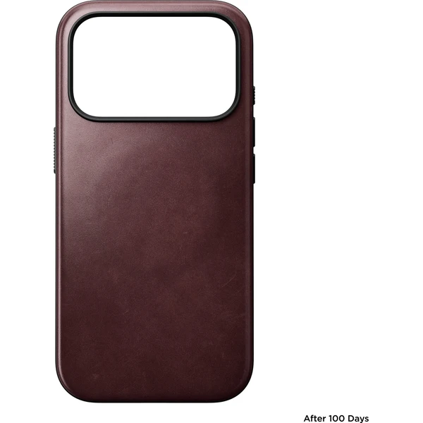 Nomad Modern Leather (Horween) MagSafe kožený kryt iPhone 18 Pro Burgundy - Pouzdra - Obrázek 05a0c05dfbec48ae90510abe552785f6