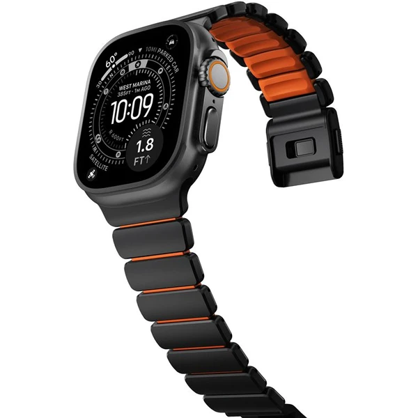 Nomad Stratos Band FKM řemínek Apple Watch 45/46/49mm Black Titanium/Ultra Orange - Řemínky - Obrázek 05b1013215c34d709208a89b98067c0e
