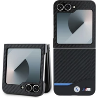 BMW M PU Carbon Blue Line kryt pro Samsung Galaxy Z Flip6 černý - Pouzdra