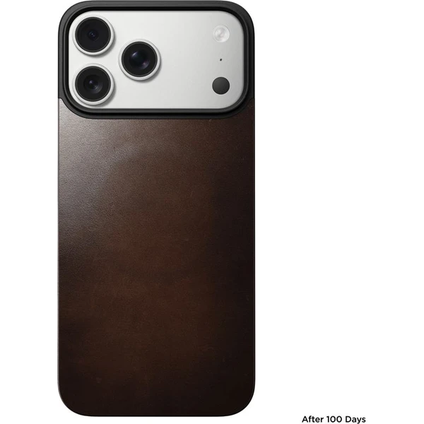 Nomad Magnetic Leather Back (Horween) Magsafe kožený kryt iPhone 17 Pro Rustic Brown - Pouzdra - Obrázek 05ba638663ad4e74baf229199ffd7986