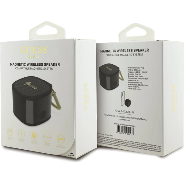Guess MagSafe Bluetooth reproduktor černý - Reproduktory - Obrázek 0619ece4e217416d9d4e0ac06eb5e53a