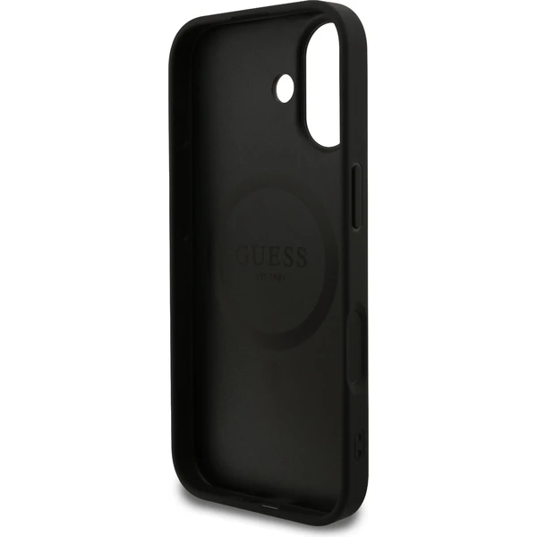 Guess PU Leather 4G Colored Ring MagSafe Zadní Kryt pro iPhone 17 černý - Pouzdra - Obrázek 0630671f8221443f8a1611238c951a4c
