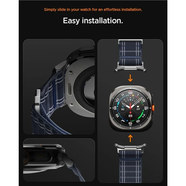 Spigen Fabric Band řemínek (hook-and-loop) Samsung Galaxy Watch Ultra 47mm námořně modrý - Řemínky - Obrázek 06342f34bac746f89b2a95c90450deed