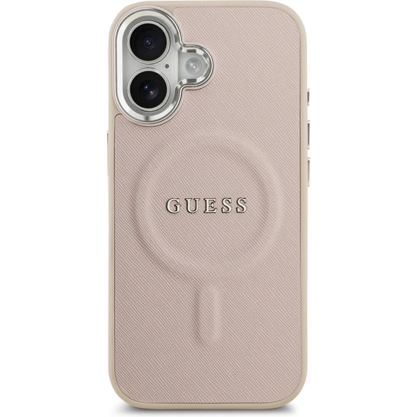Guess PU Saffiano MagSafe kryt iPhone 17 růžový - Pouzdra - Obrázek 063da7aa39ed4852b0fbc0e28952d044