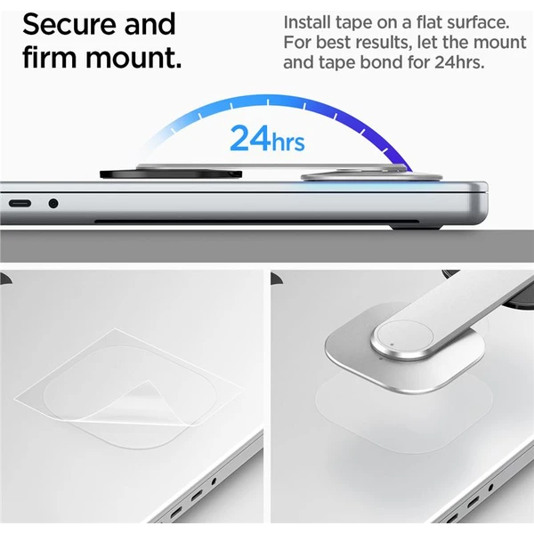 Spigen OneTap Monitor/Laptop Mount S312 nalepovací MagSafe držák stříbrný - Držáky - Obrázek 064f488e0ab542399e1c1b6dbaeffa63