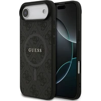 Guess PU Leather 4G Colored Ring MagSafe Zadní Kryt pro iPhone Air černý - Pouzdra