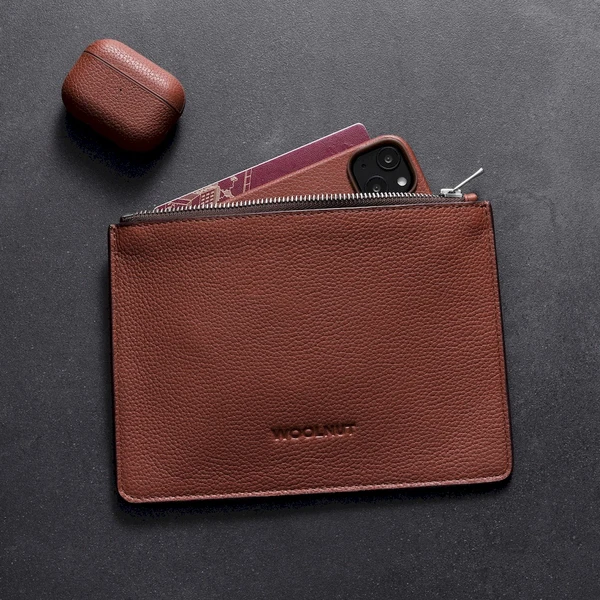 Woolnut Leather Pouch (Flat) kožené pouzdro hnědé - Organizéry - Obrázek 0668000701
