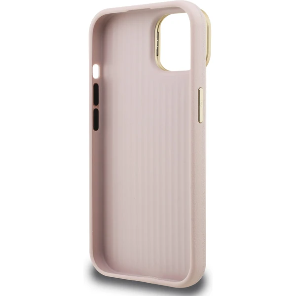 Guess PU Grained 4G Logo Stand Camera Frame kryt iPhone 15 růžový - Pouzdra - Obrázek 066b61f57070468688f0f36f439eba14