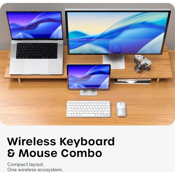 Satechi Slim CEX1 Wireless Combo klávesnice a myš (US English) stříbrná - Klávesnicové sety - Obrázek 067659cc5a6048428a0e3cd314e96563
