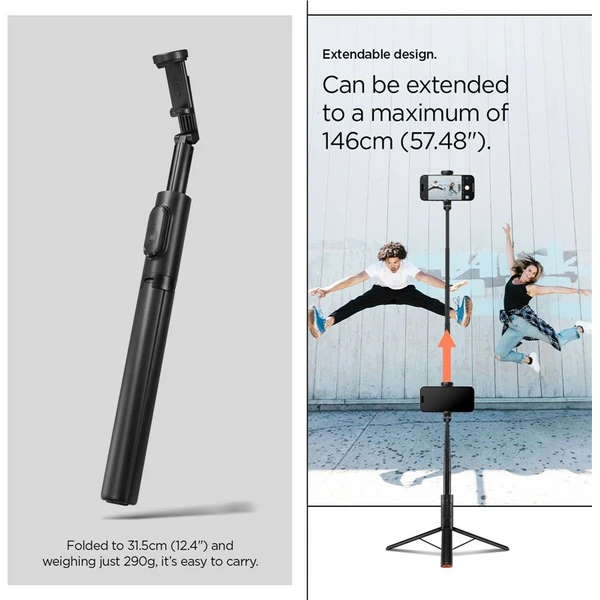 Spigen Tripod Selfie Stick Auto-Open držák na selfie černý - Držáky - Obrázek 067fd17f1bf44063b353d6a7adf8711b
