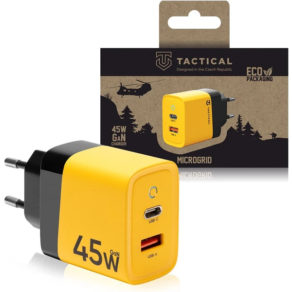 Tactical Microgrid GaN 45W nabíječka žlutá - Nabíječky - Obrázek 06A8000701