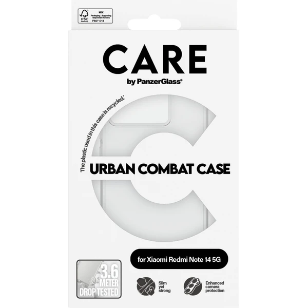 PanzerGlass® CARE kryt Xiaomi Redmi Note 14 5G Urban Combat čirý - Pouzdra - Obrázek 06BF000K01