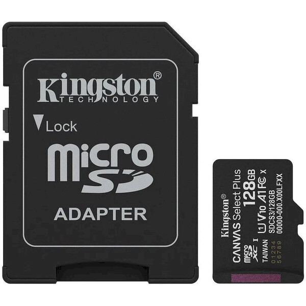 Kingston MicroSDXC 128GB Canvas Select Plus SDCS3/128GB