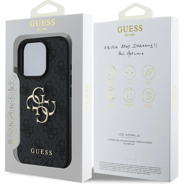 Guess PU 4G Metal Logo kryt pro iPhone 16 Pro šedý - Pouzdra - Obrázek 06b7314704074d4f8235313ceddd9b85