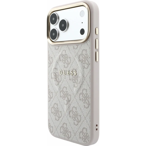 Guess PU Leather 4G Gold Frame Embossed MagSafe kryt iPhone 18 Pro Max růžový - Pouzdra - Obrázek 06d1a188ef42416da25f285b65023cdf