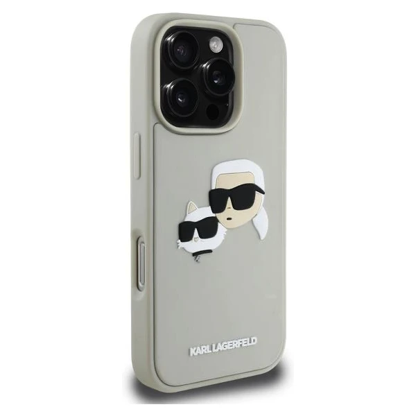 Karl Lagerfeld 3D Rubber Double Heads kryt iPhone 16 Pro béžový - Pouzdra - Obrázek 06dff1b463c14d96a69377ea8024b595