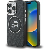 Karl Lagerfeld IML K&CH Heads Repeated Logo MagSafe kryt iPhone 15 Pro černý - Pouzdra