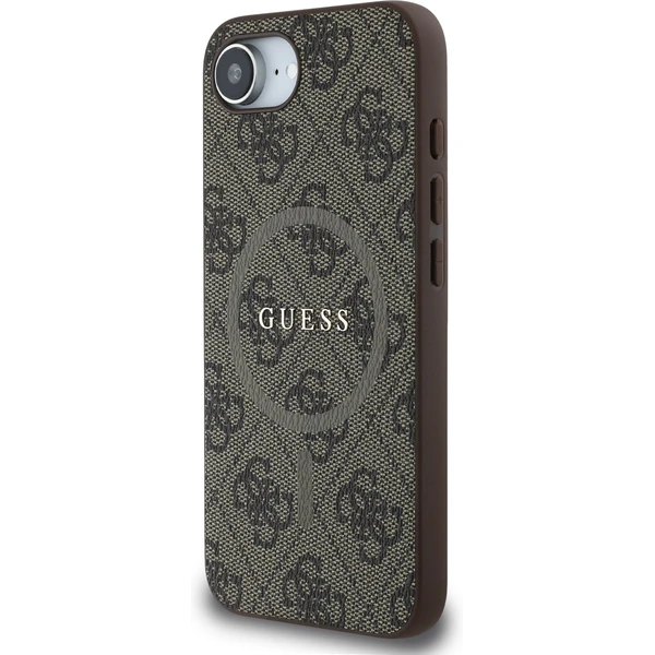 Guess PU Leather 4G Colored Ring MagSafe kryt iPhone 17e/16e hnědý - Pouzdra - Obrázek 070830547acf438a9bb2c6559f81ddb4