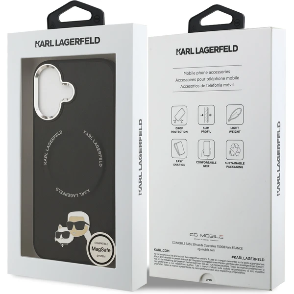 Karl Lagerfeld PU Karl and Choupette Heads Pins MagSafe kryt iPhone 17 černý - Pouzdra - Obrázek 072793e60726416ca937bd400ec9db78
