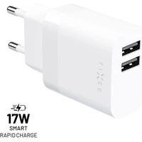 FIXED nabíječka s 2x USB-A, 17W, bílá - Nabíječky