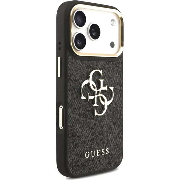 Guess PU Leather 4G Metal Logo Gold Frame kryt iPhone 17 Pro černý - Pouzdra - Obrázek 0769d5b5e7a445d88c3f163fa0662b37