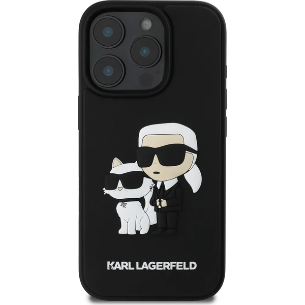 Karl Lagerfeld PU Saffiano Karl and Choupette kryt pro iPhone 16 Pro Max černý - Pouzdra - Obrázek 076e2c45a0e44bd996fba8130edc9dd9