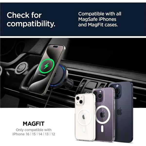 Spigen OneTap Pro 3 Cryomax Airvent Hook MagSafe držák do auta s chlazením, černý - Držáky - Obrázek 079225dbd057410fac8ca6d5102b106e