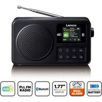 Lenco PDR-033 rádio DAB+/FM s Bluetooth černé - Reproduktory