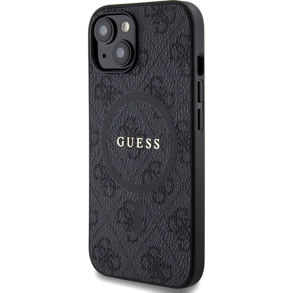 Guess PU Leather 4G Colored Ring MagSafe kryt iPhone 15 černý - Pouzdra - Obrázek 07e9cf580aab48039db2b6237844c8d9