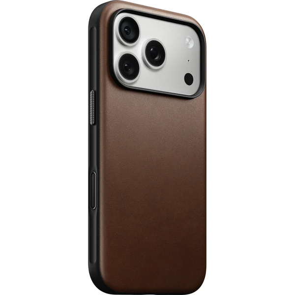 Nomad Modern Leather MagSafe kožený kryt iPhone 17 Pro/18 Pro Brown - Pouzdra - Obrázek 080aa747d96f43b7bbc45e75e7fbe655