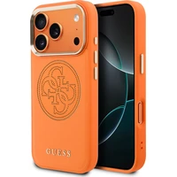 Guess PU Perforated 4G Logo MagSafe kryt iPhone 17 Pro oranžový - Pouzdra